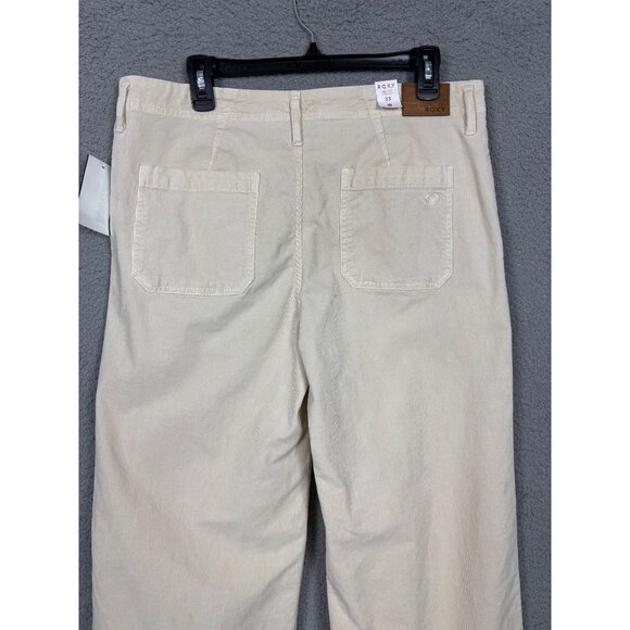 Roxy Women's Mid Rise Straight leg Corduroy Pants Size 33 Parchment (Cream) NWT' - Picture 4 of 8